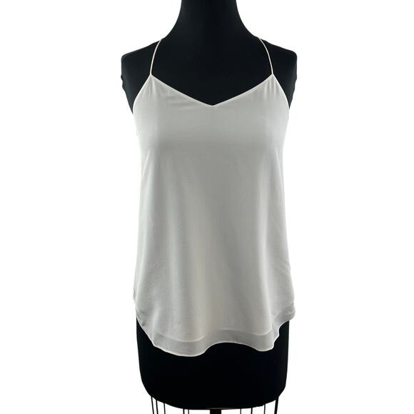 Club Monaco Off White Brett Tank Silk Sweetheart Spaghetti Strap X-Small XS NEW - Picture 1 of 7